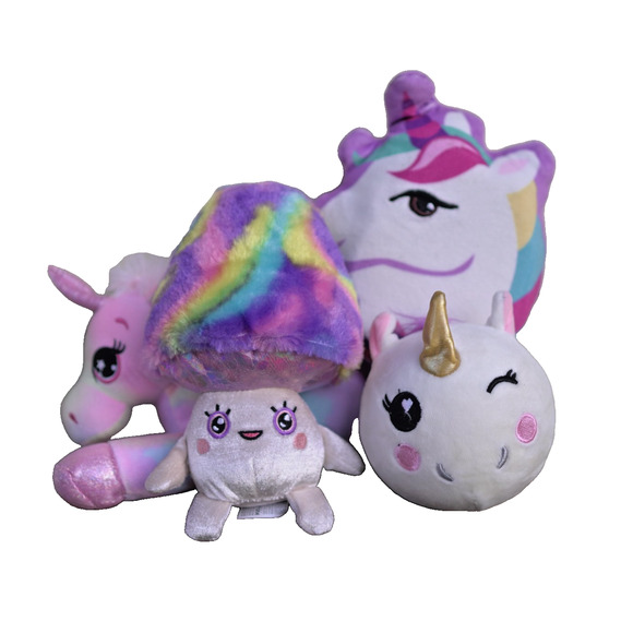 Other - Lot Of 4 Unicorn & Rainbow Surprise Tie Dye Stuffed Animal Toy Kidcore Whimsical